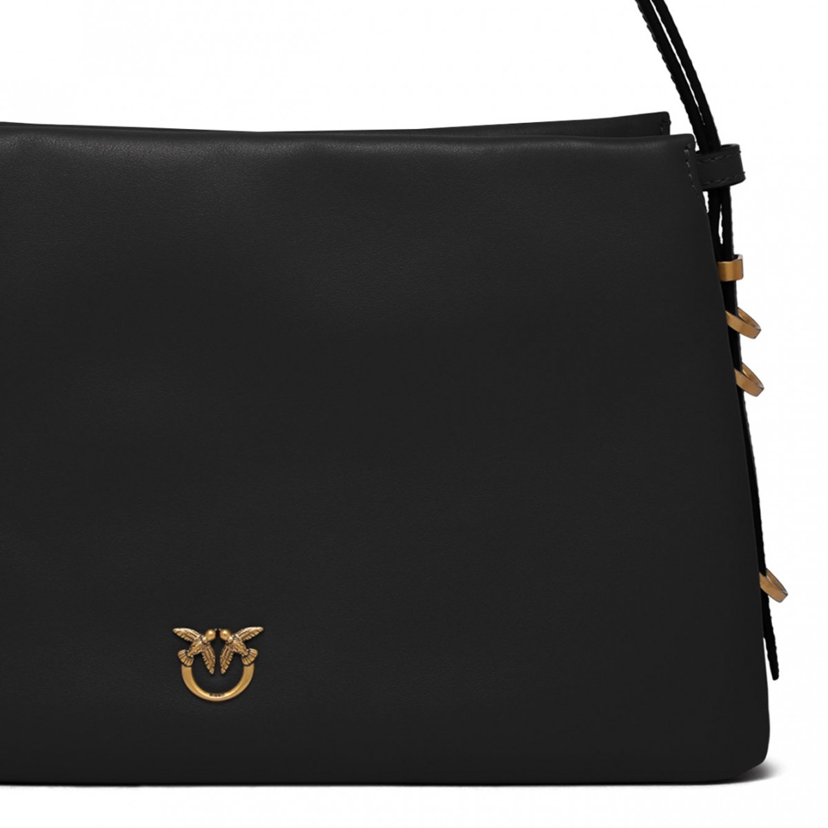 Black Leather Crossbody Bag