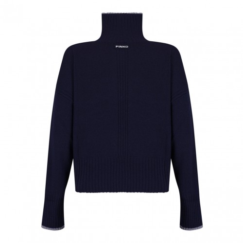 Navy Blue Merino Wool Sweater 2