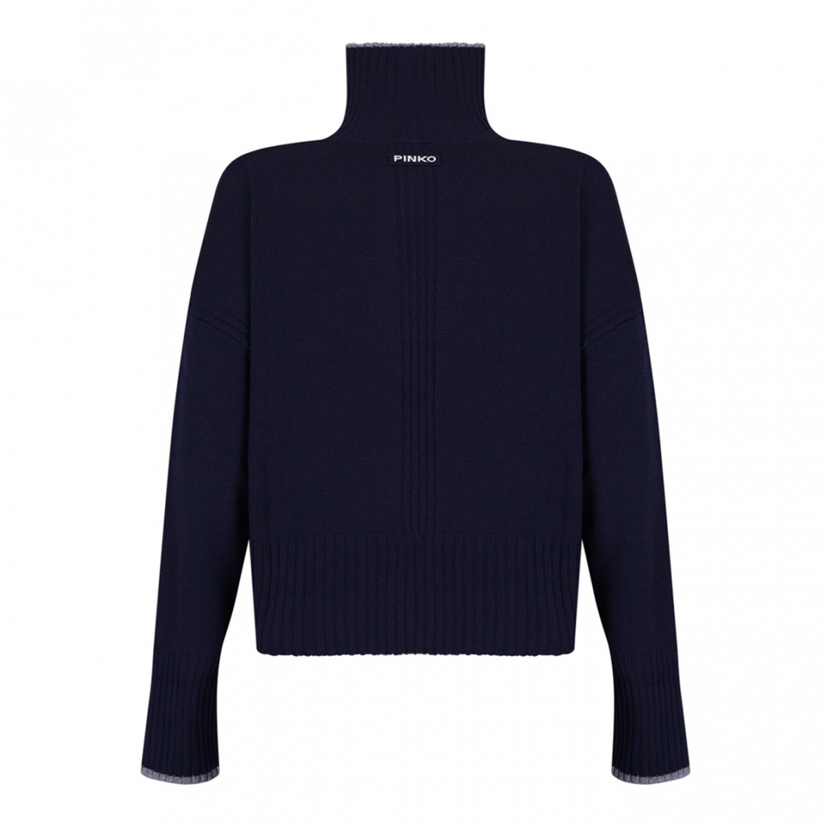 Navy Blue Merino Wool Sweater