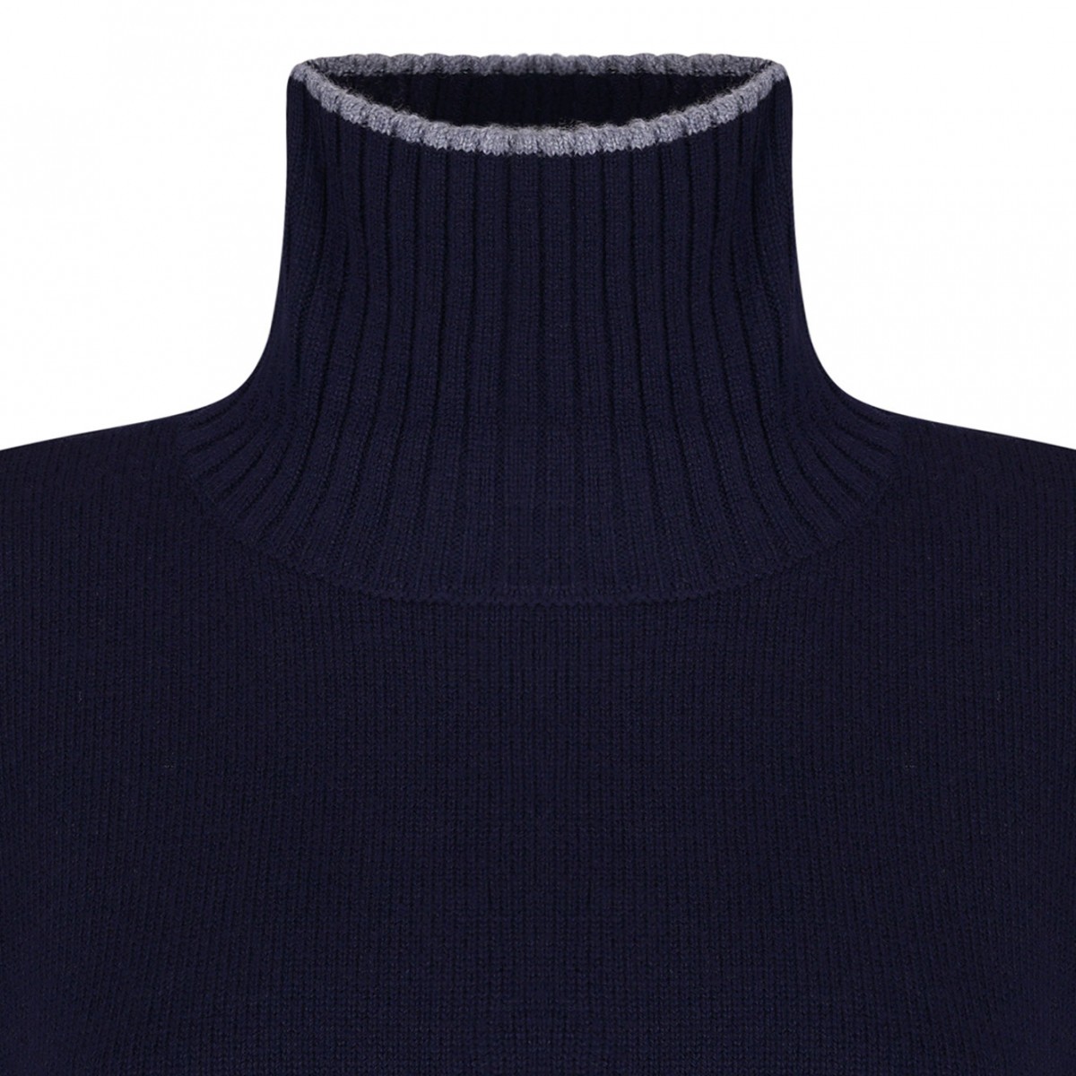 Navy Blue Merino Wool Sweater