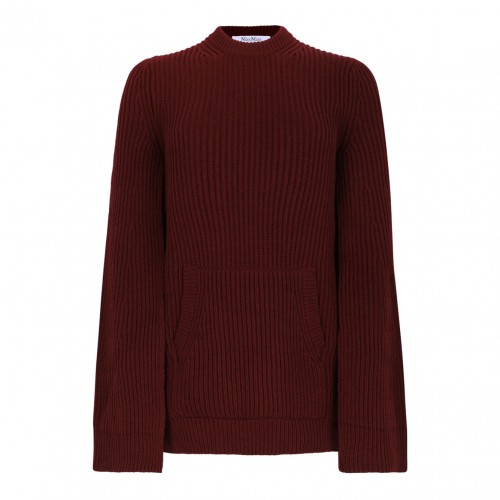 Raspberry Wool And Cashmere Cape Dress