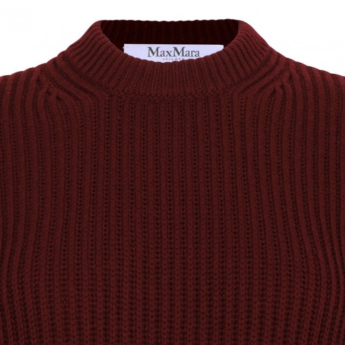 Raspberry Wool And Cashmere Cape Dress