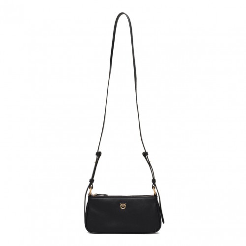 Black Zip-Top Crossbody Bag