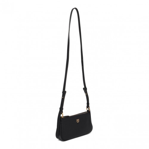 Black Zip-Top Crossbody Bag