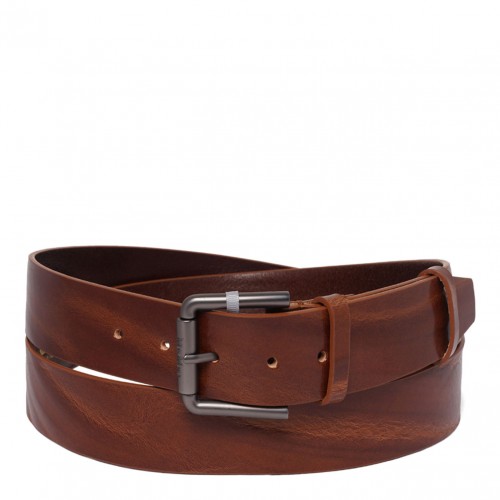 Dark Brown Long Leather Belt
