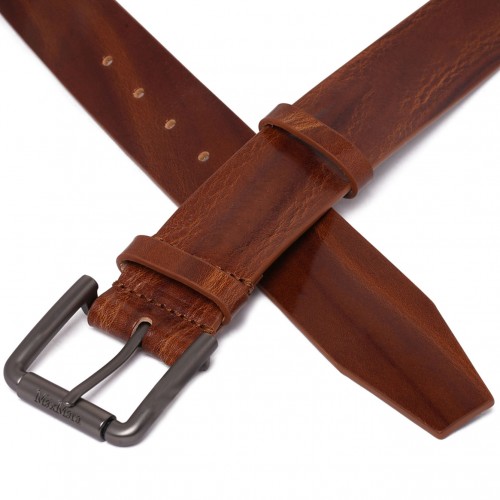 Dark Brown Long Leather Belt 2