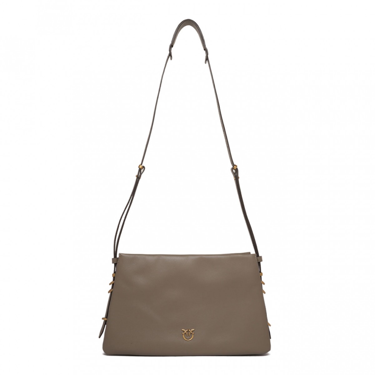 Ecru Leather Crossbody Bag