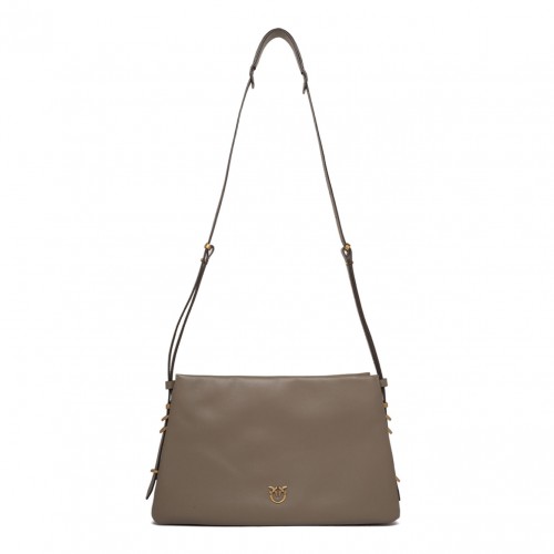 Ecru Leather Crossbody Bag