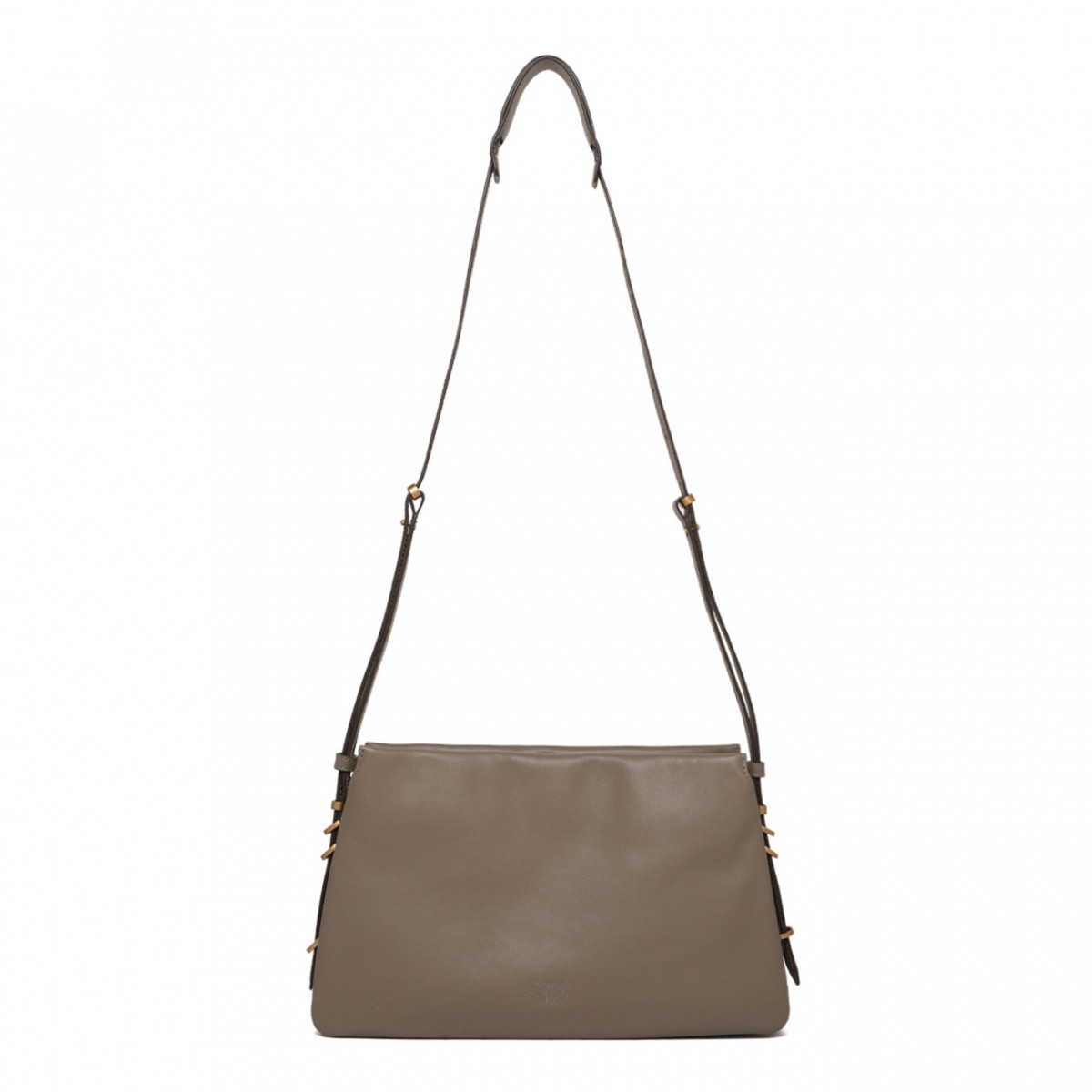 Ecru Leather Crossbody Bag