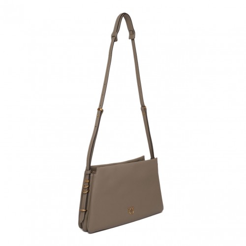 Ecru Leather Crossbody Bag