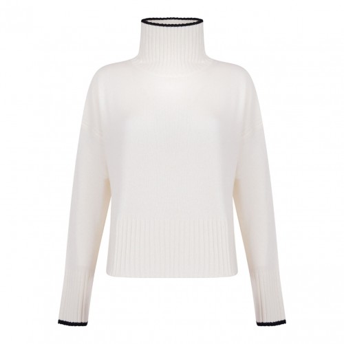 Off White High Neck Sweater