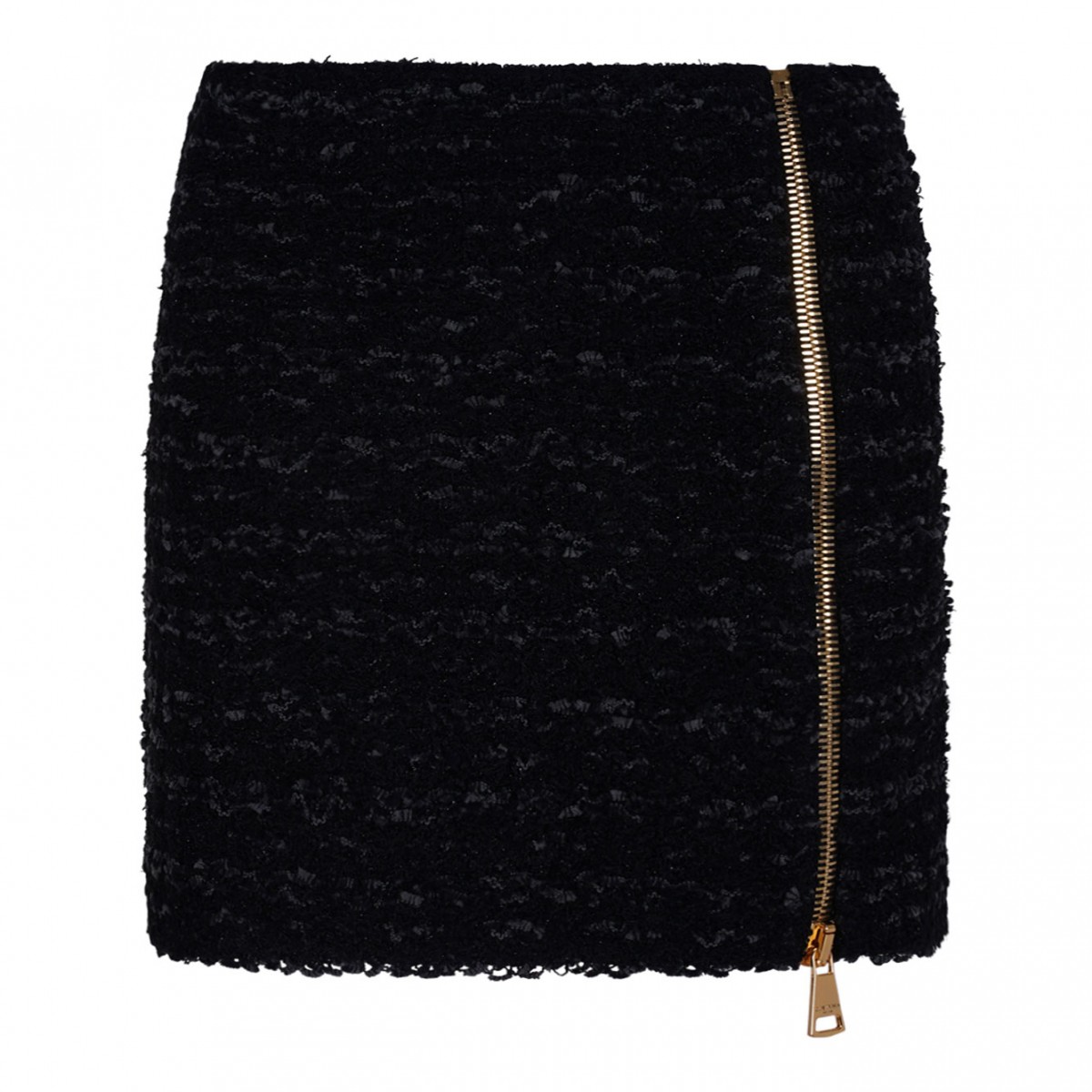 Black Short Tweed Skirt