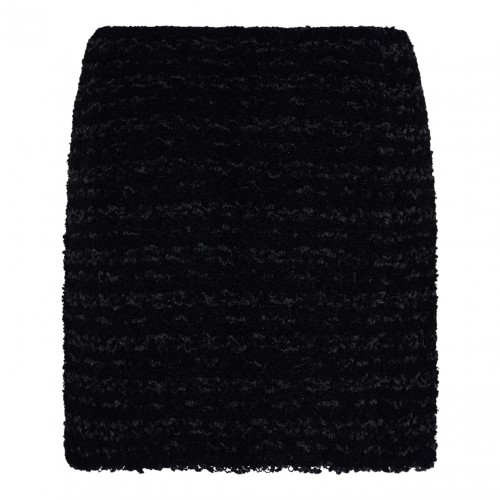 Black Short Tweed Skirt