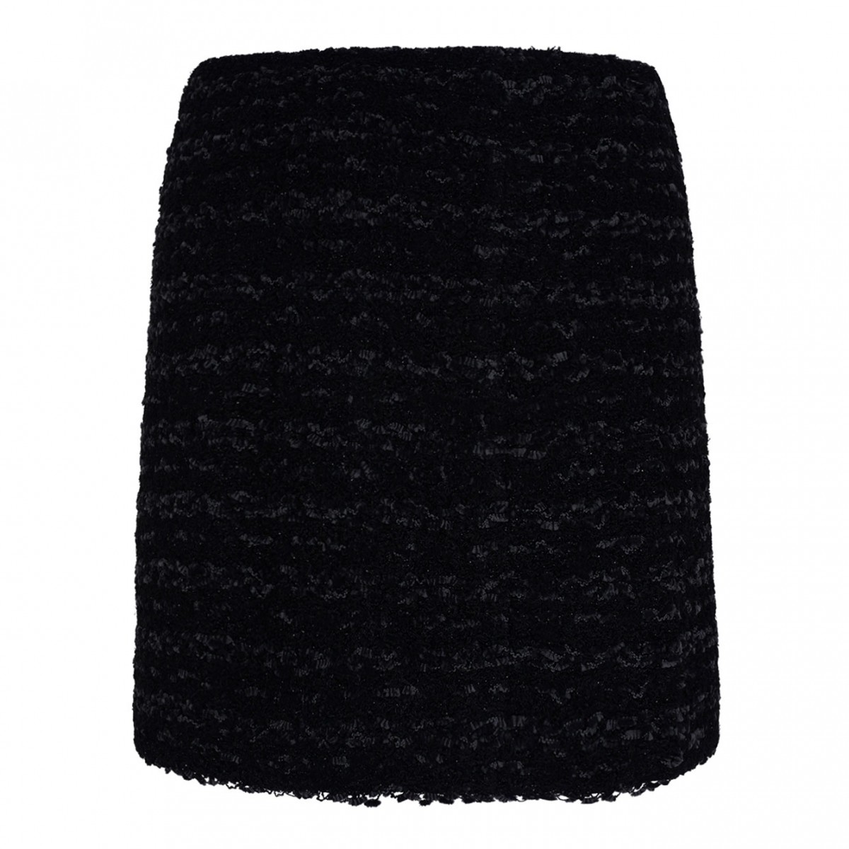 Black Short Tweed Skirt