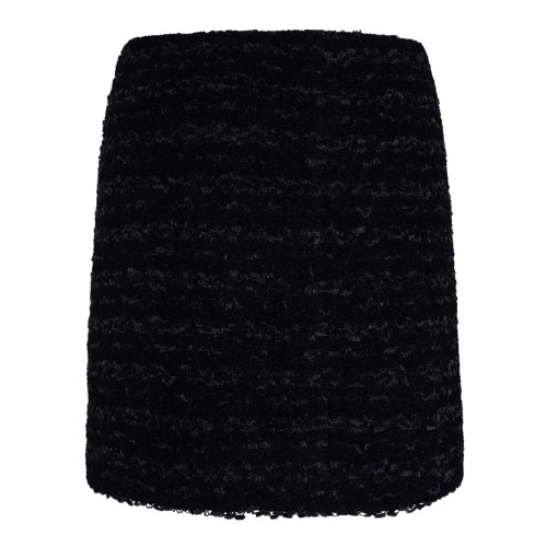 Black Short Tweed Skirt