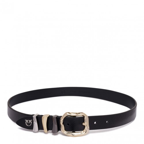 Black Buckle Leather Belt