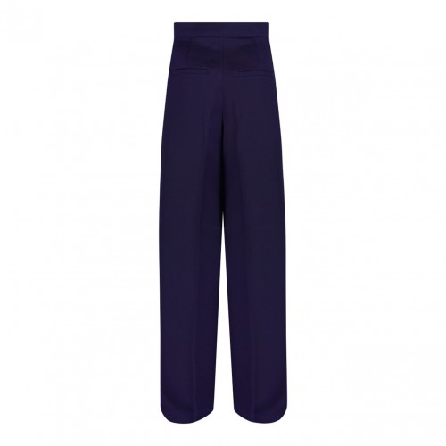Dark Purple Oversized Low-Waisted Trousers