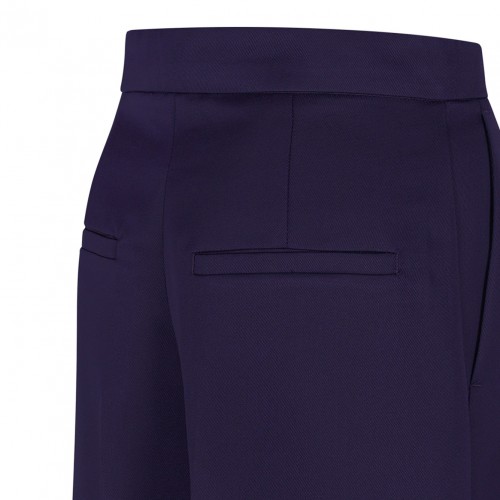 Dark Purple Oversized Low-Waisted Trousers