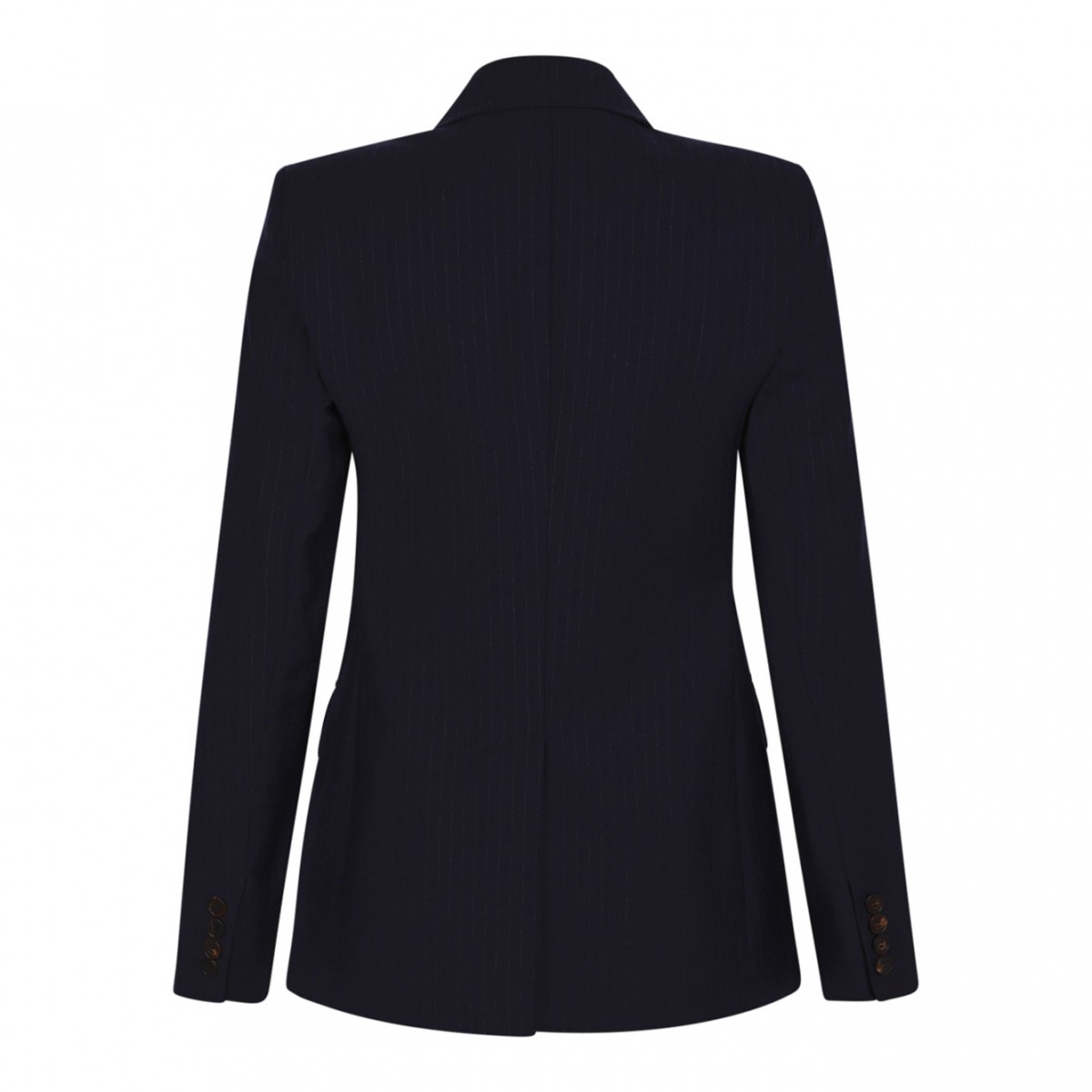 Studio Blue Double-Breasted Flannel Blazer