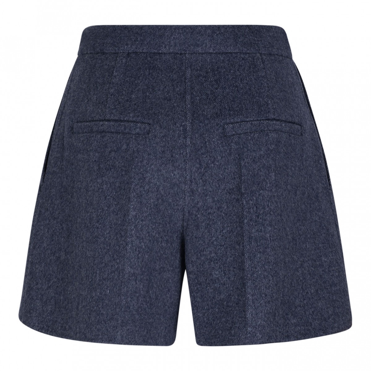 Slightly Flared Blue Bermuda Shorts