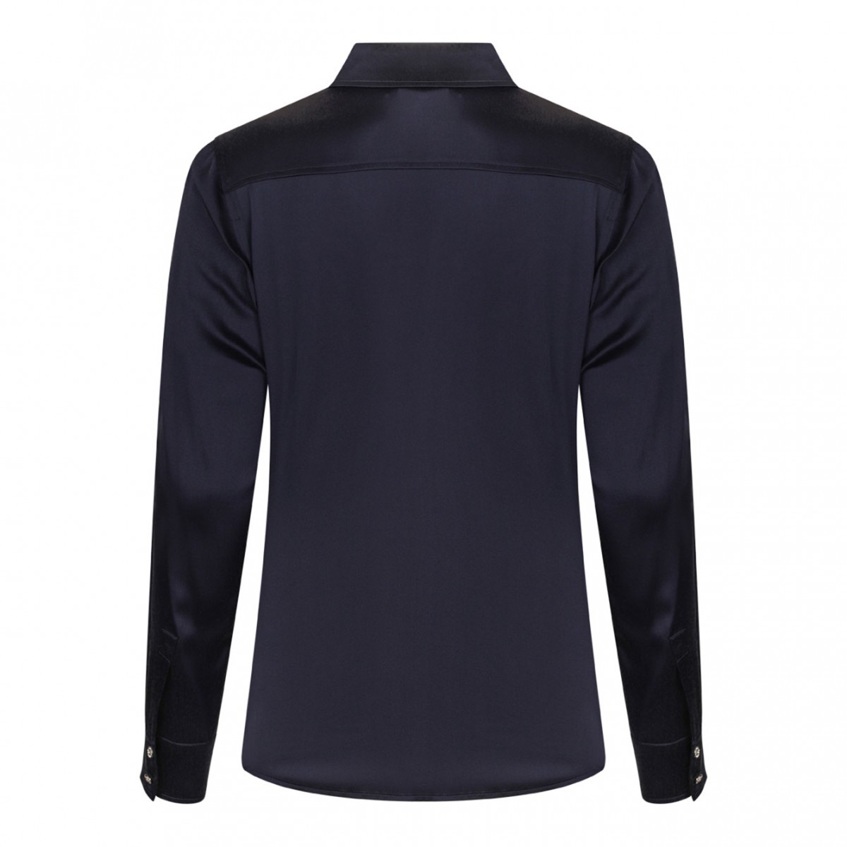 Dark Blue Silk Shirt