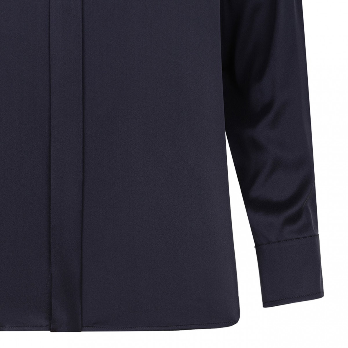 Dark Blue Silk Shirt
