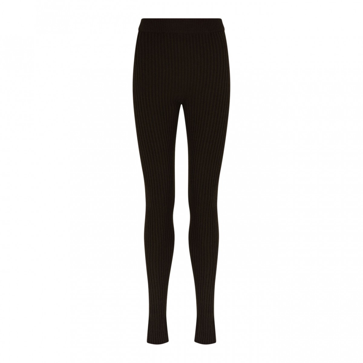 Moss Green Leggings In wool And Cashmere Yarn