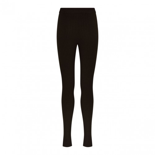 Moss Green Leggings In wool And Cashmere Yarn