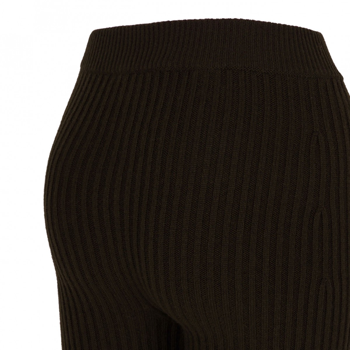 Moss Green Leggings In wool And Cashmere Yarn