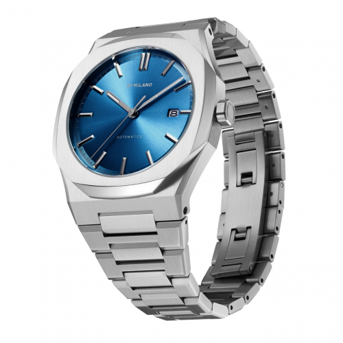 Silver and Blue New Automatic Watch 2