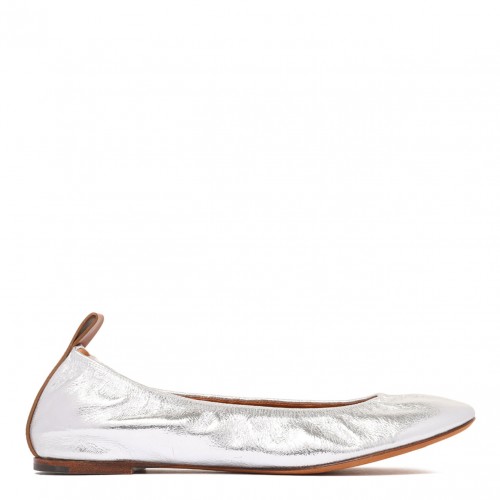 Sliver Metallic Ballerina Shoes