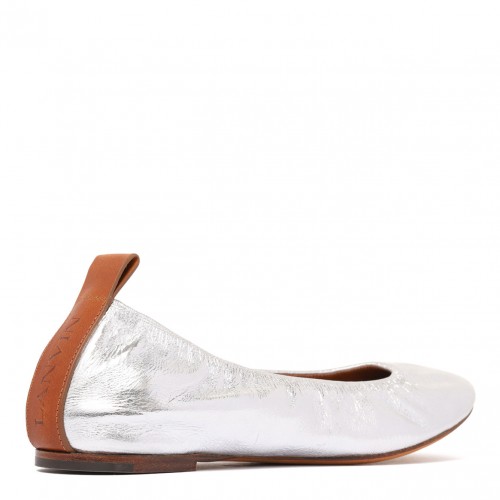 Sliver Metallic Ballerina Shoes