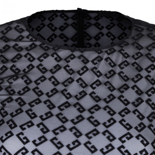 Black Logo Flocked Body