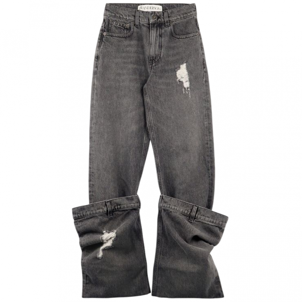 Distressed Bucket Jeans