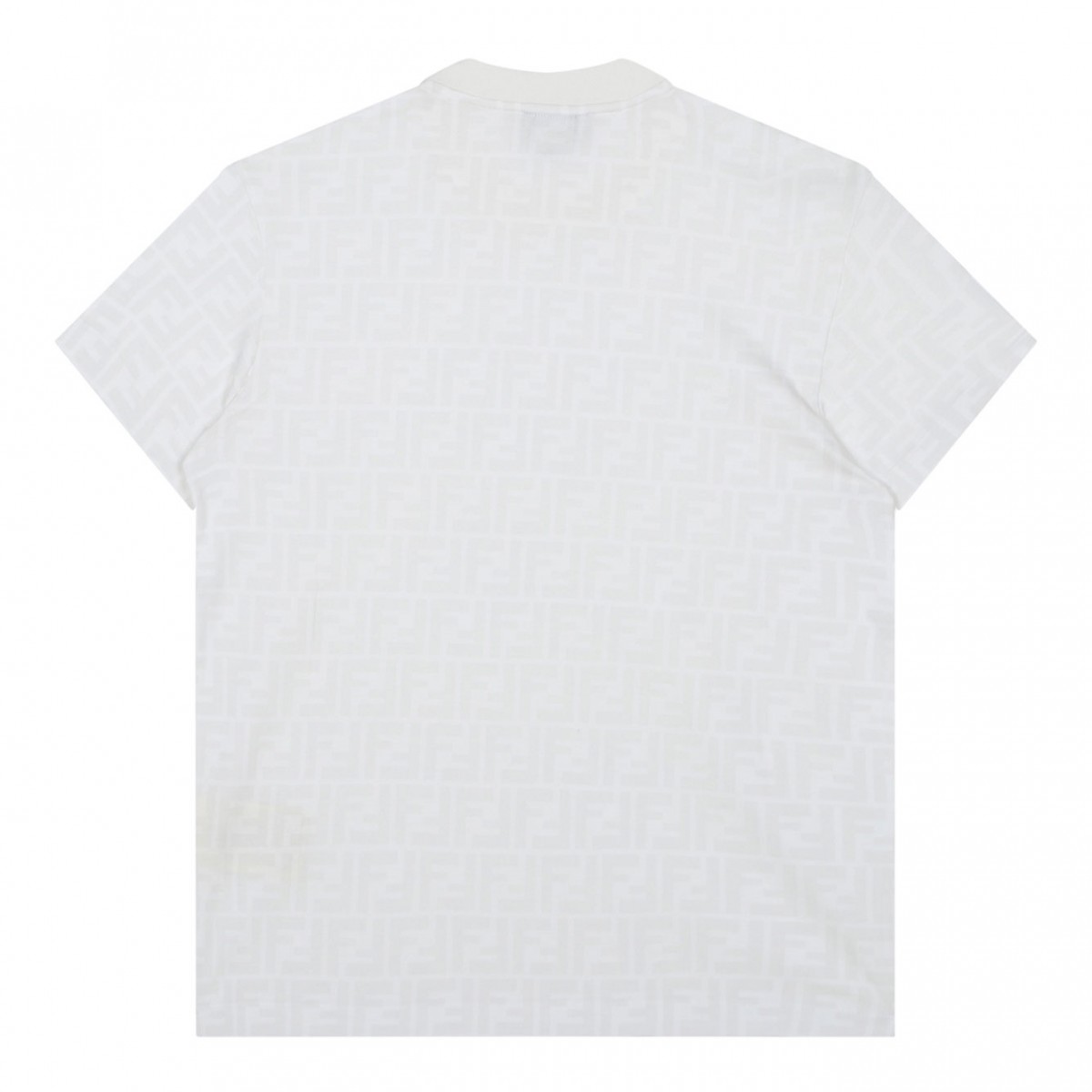 White Monogram Print T-Shirt