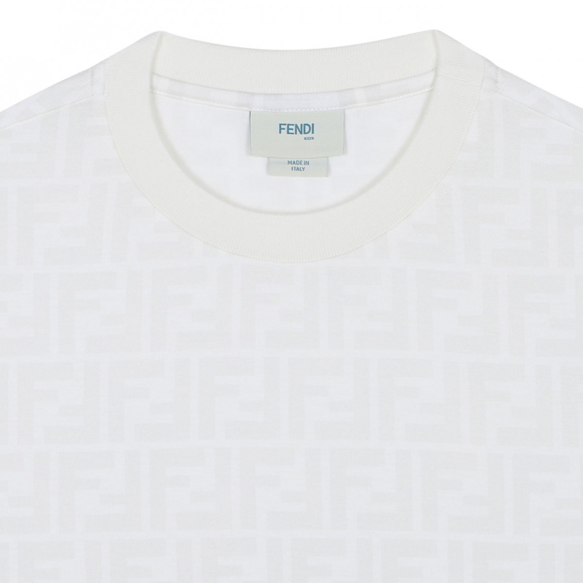 White Monogram Print T-Shirt