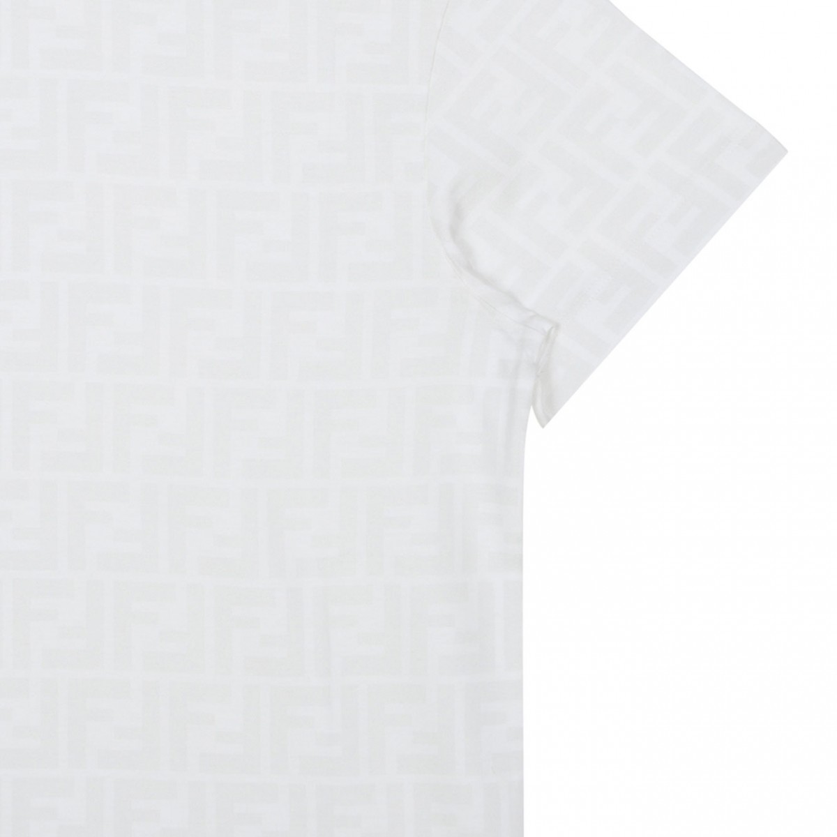 White Monogram Print T-Shirt