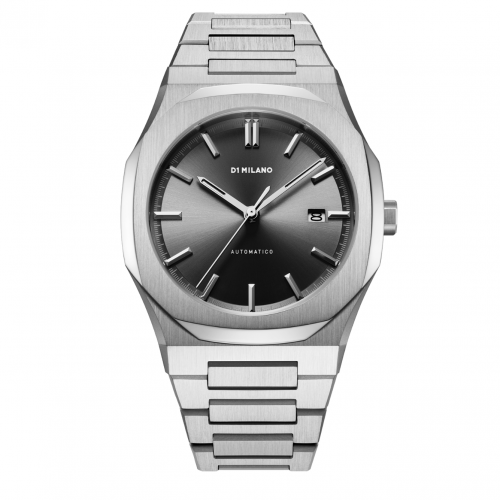 Silver and Black New Automatic Watch