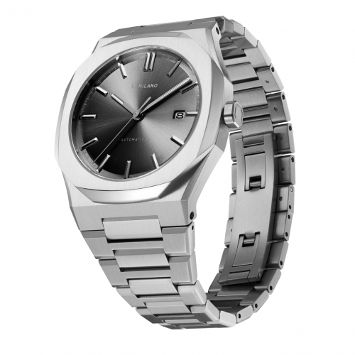Silver and Black New Automatic Watch