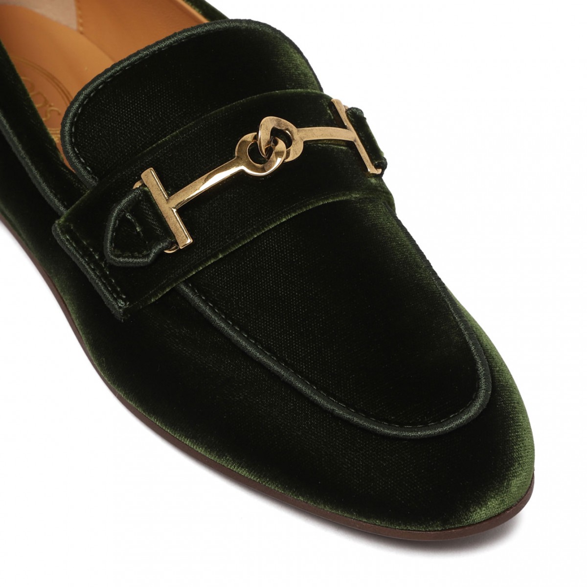 Moss Green Velvet Loafers