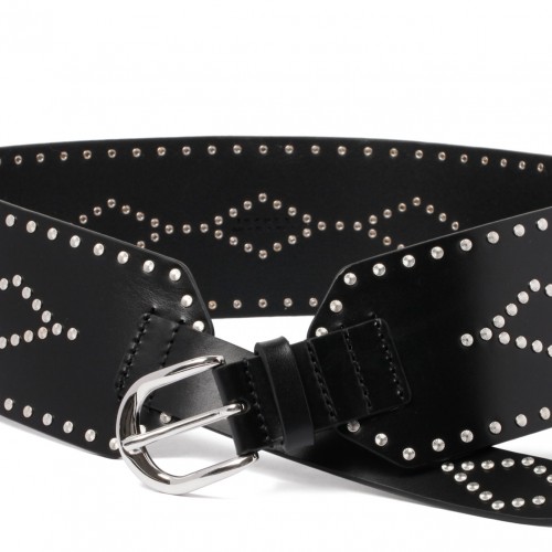 Black Stud Embellished Belt