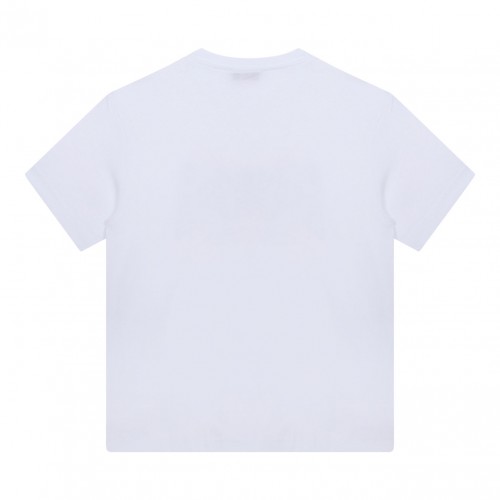White Logo Print T-Shirt 2