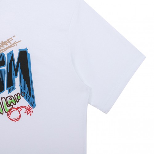 White Logo Print T-Shirt