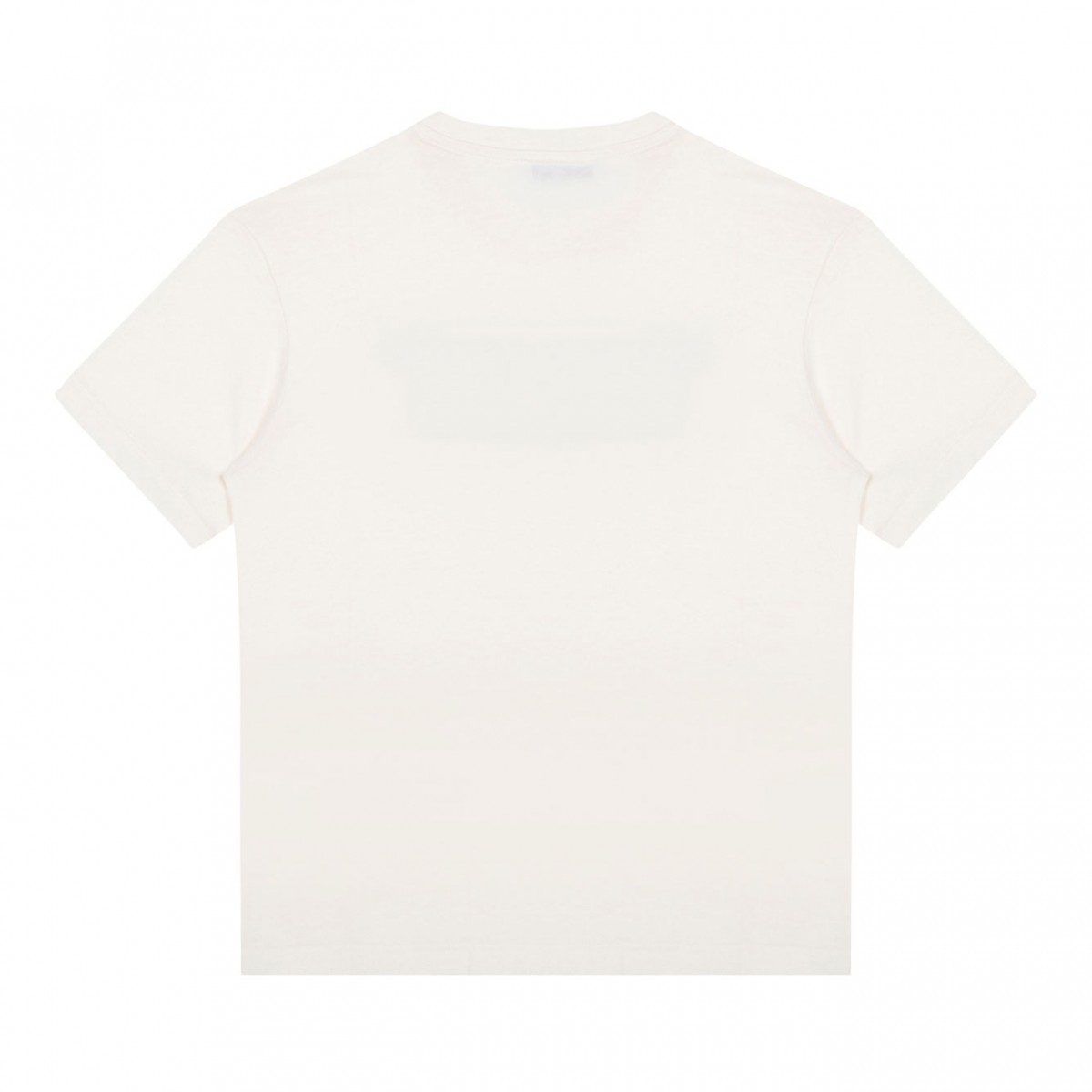 Cream White Logo Print T-Shirt