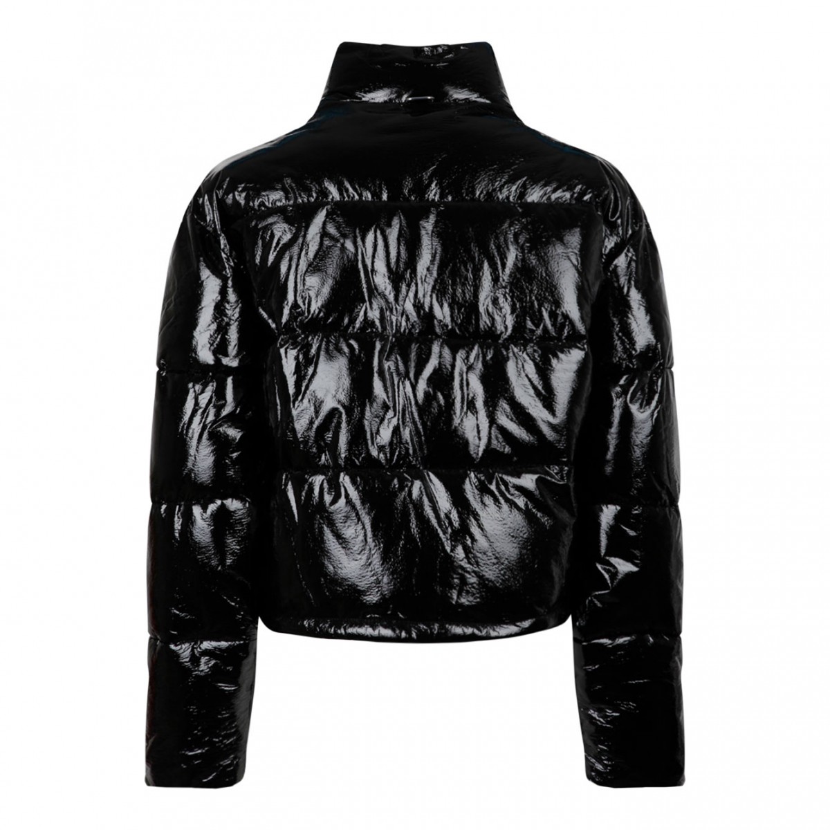Black Vynil Puffer Jacket