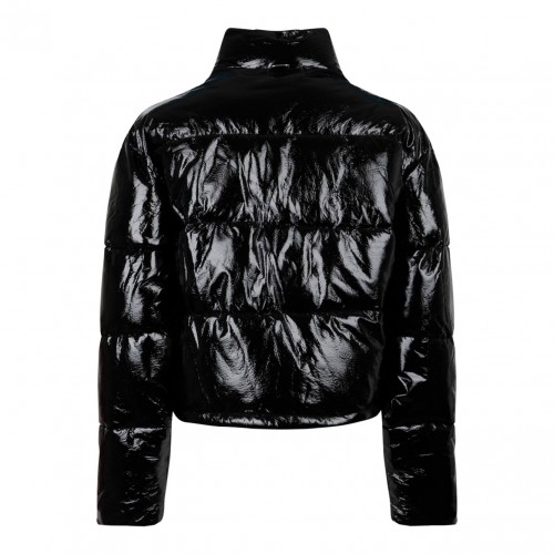 Black Vynil Puffer Jacket