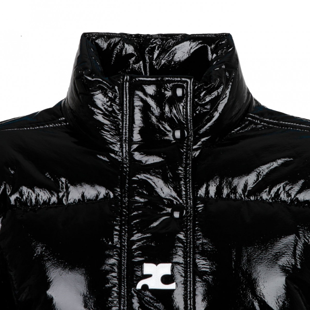 Black Vynil Puffer Jacket