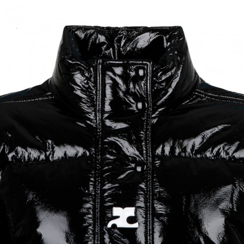 Black Vynil Puffer Jacket