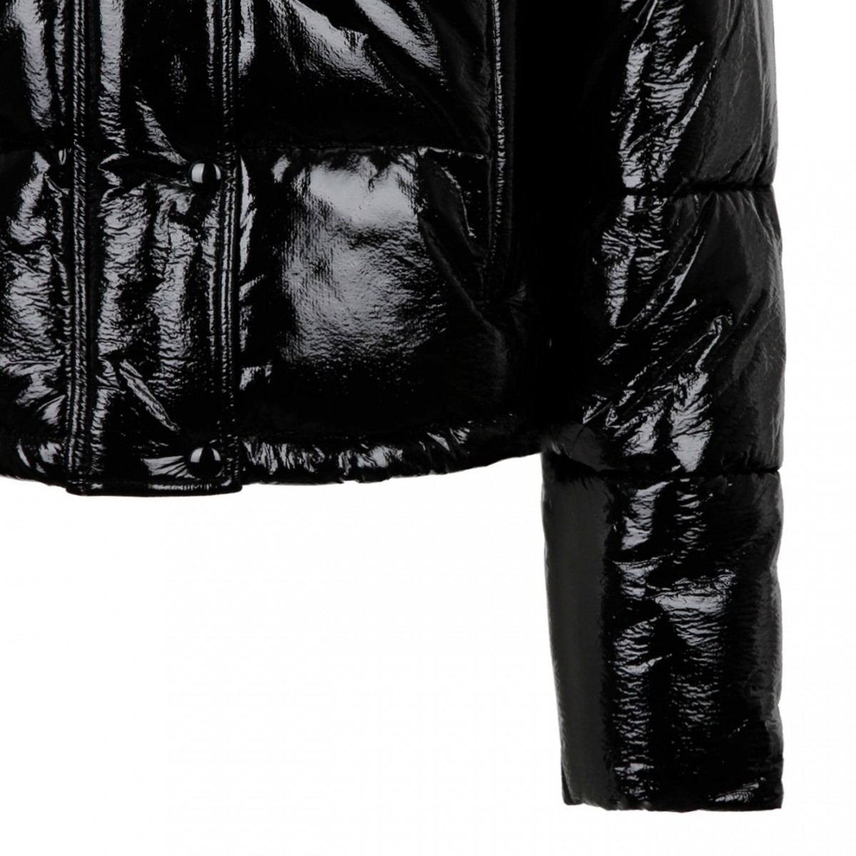 Black Vynil Puffer Jacket