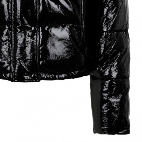 Black Vynil Puffer Jacket